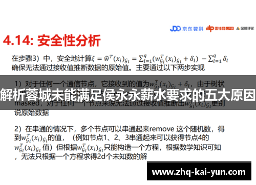 解析蓉城未能满足侯永永薪水要求的五大原因