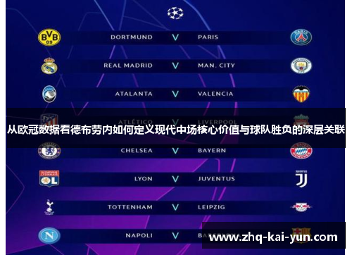 从欧冠数据看德布劳内如何定义现代中场核心价值与球队胜负的深层关联