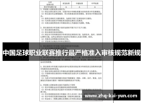 中国足球职业联赛推行最严格准入审核规范新规 中国足球职业联赛推行最严格准入审核规范新规