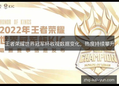 王者荣耀世界冠军杯收视数据变化，热度持续攀升